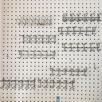 LOT 123G: Peg Board Tool Holder Racks