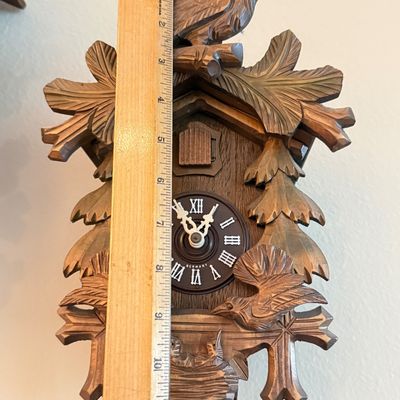 LOT 167W: Vintage Wooden German Wall Cuckoo Clock