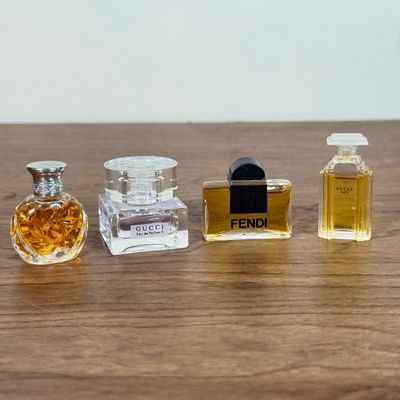 LOT 53F: Vintage Designer Perfume Splash Bottles: Gucci, Fendi & Ralph Lauren