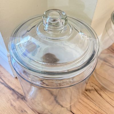 LOT 131F: Vintage Lidded Glass Jars