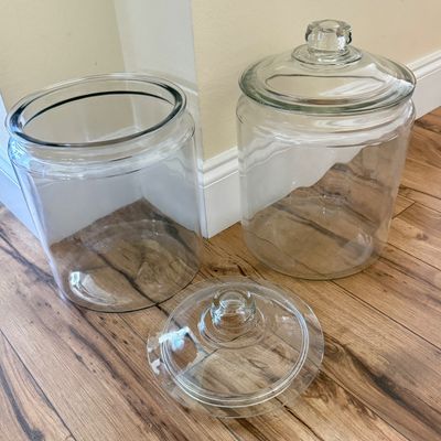 LOT 131F: Vintage Lidded Glass Jars