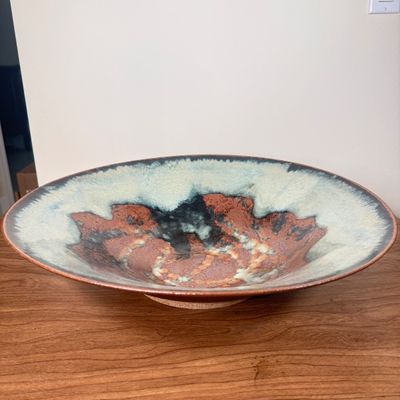 LOT 1F: Vintage 1994 Hand Made Signed Stoneware Pottery Bowl