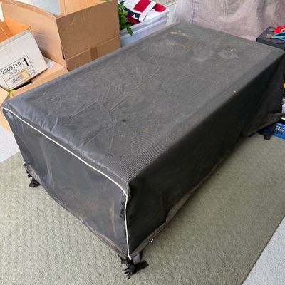 LOT 126L: 4-Piece Patio Set w Cushions & Covers