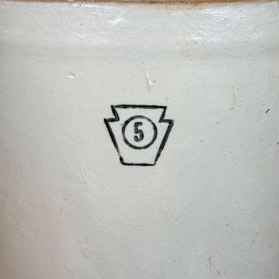 LOT 30F: Vintage 5-gallon Two-Tone Stoneware Whiskey/Moonshine Jug