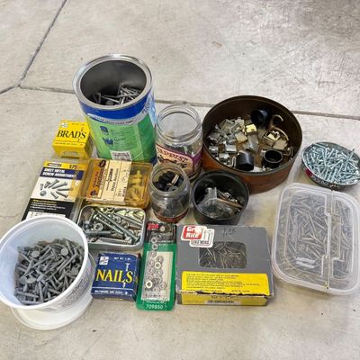 LOT 106G: Huge Haul of Nails, Screws & More Hardware