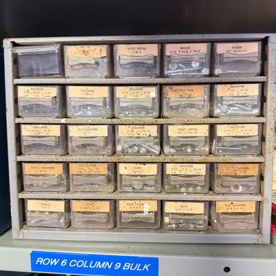 LOT 86G: Vintage Hardware Drawer w Hardware Contents