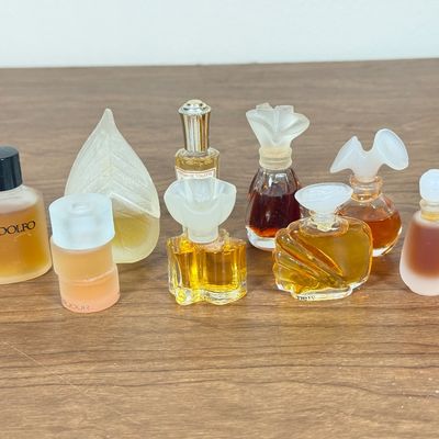 LOT 47F: Vintage Perfume Splash Bottles: Estée Lauder, Adolfo, Nina Ricci & More
