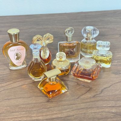 LOT 46F: Vintage Perfume Splash Bottles: White Diamonds, True Love, SpellBound & More