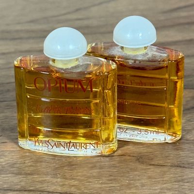 LOT 48F: Vintage Perfume Splash Bottles: Christian Dior, Calotine, Opium & More