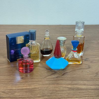 LOT 49F: Vintage Perfume Splash Bottles: Shalimar, Liz Claiborne & More