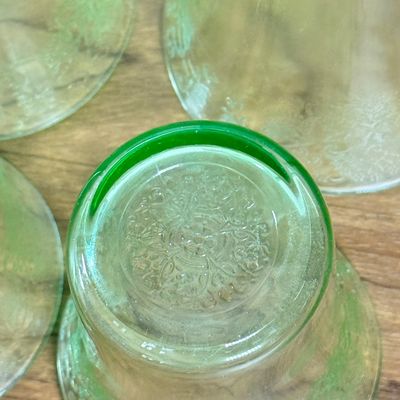 LOT 129F: Four Vintage Uranium Glasses