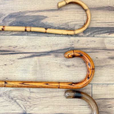 LOT 160F: Four Vintage Bamboo Canes