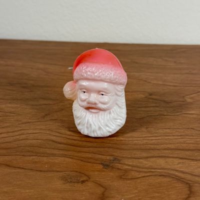 LOT 147F: Vintage Celluloid Santa Head & Vintage Glass Christmas Ornaments: Shiny Brite & More
