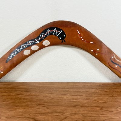 LOT 157F: Wooden Hand Painted Boomerang Made in Australia