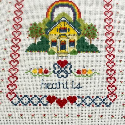 LOT 153F: Vintage Home is Where the Heart Is Crafted Wall Art