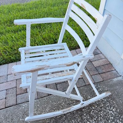 LOT 127G: Antique Folding Rocker Chairs (2)