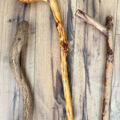 LOT 159F: Raw Wood Walking Sticks
