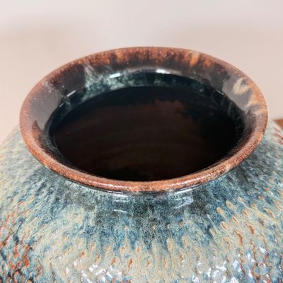 LOT 2F: 1994 Signed Textured Hand Made Studio Pottery Vase (10.5")
