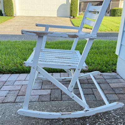 LOT 127G: Antique Folding Rocker Chairs (2)