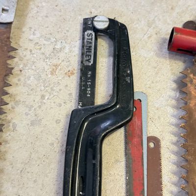 LOT 101G: Vintage Bow Saws, Box Saw & Replacement Blades