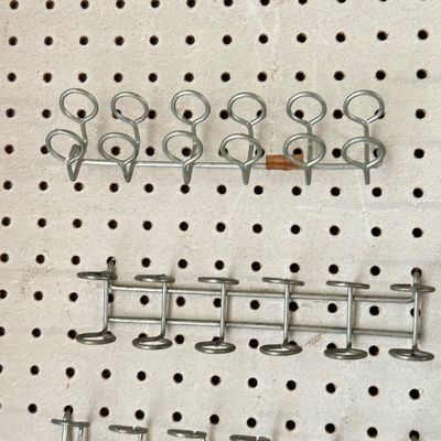 LOT 123G: Peg Board Tool Holder Racks