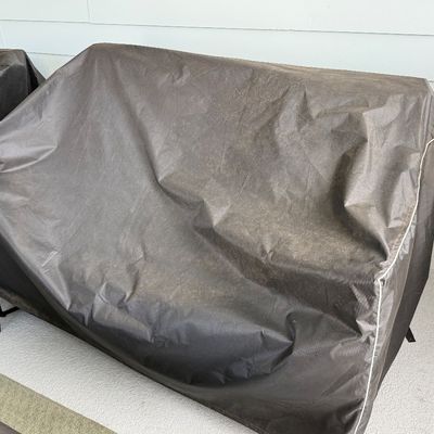 LOT 126L: 4-Piece Patio Set w Cushions & Covers
