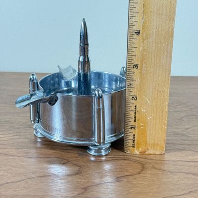 LOT 135F: 1944 Trench Art Hand Made Bullet Ash Tray/Trinket Dish
