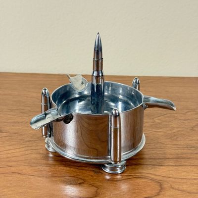 LOT 135F: 1944 Trench Art Hand Made Bullet Ash Tray/Trinket Dish