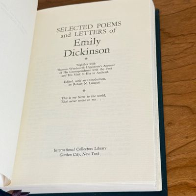 LOT 63F: Vintage International Collectors Library Books: Gone with the Wind, Charlotte Bronte by Jane Eyre & Emily Dickinson Selected...