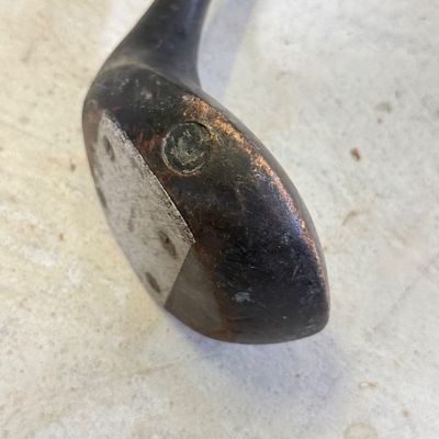 LOT 112G: Vintage Wooden Handle Golf Clubs - Higgins Model 50 & Driver