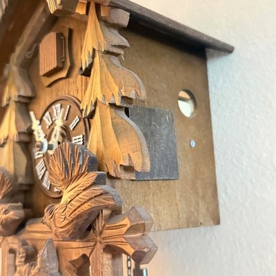LOT 167W: Vintage Wooden German Wall Cuckoo Clock