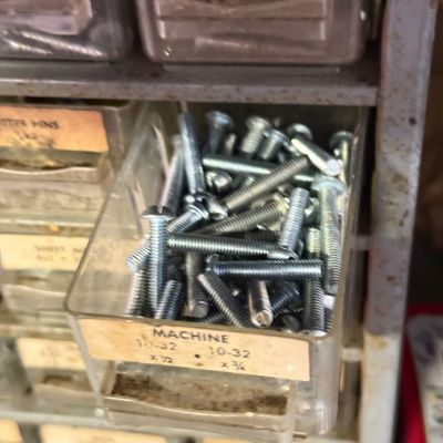 LOT 86G: Vintage Hardware Drawer w Hardware Contents