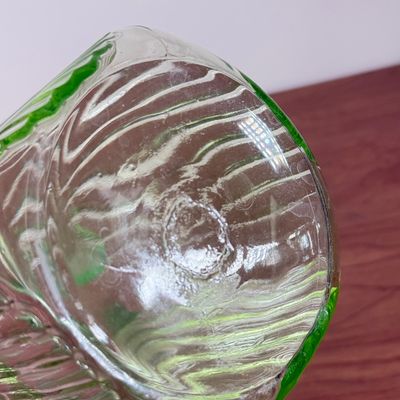 LOT 130F: Vintage Hand Blown Uranium Glass Jar & Goblet