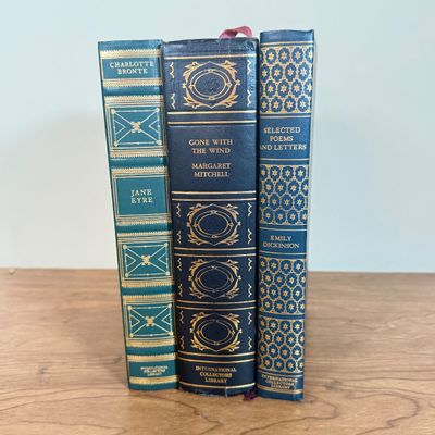 LOT 63F: Vintage International Collectors Library Books: Gone with the Wind, Charlotte Bronte by Jane Eyre & Emily Dickinson Selected...