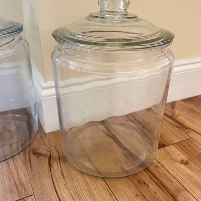 LOT 131F: Vintage Lidded Glass Jars