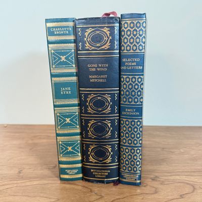 LOT 63F: Vintage International Collectors Library Books: Gone with the Wind, Charlotte Bronte by Jane Eyre & Emily Dickinson Selected...