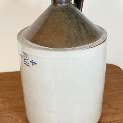 LOT 31F: Vintage 2-gallon Two-Tone Stoneware Whiskey/Moonshine Jug