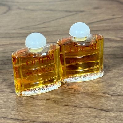 LOT 48F: Vintage Perfume Splash Bottles: Christian Dior, Calotine, Opium & More