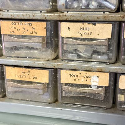 LOT 86G: Vintage Hardware Drawer w Hardware Contents