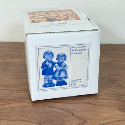 LOT 11F: Pair of Vintage Goebel Hummel Figurines w Boxes: 214/E We Congratulate & 73 Little Helper