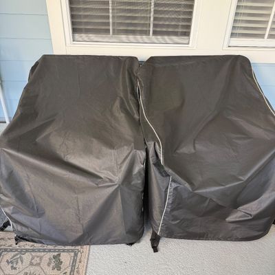 LOT 126L: 4-Piece Patio Set w Cushions & Covers