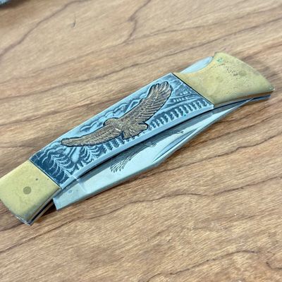 LOT 140F: Eagle Knife, Stainless Steel Set & More