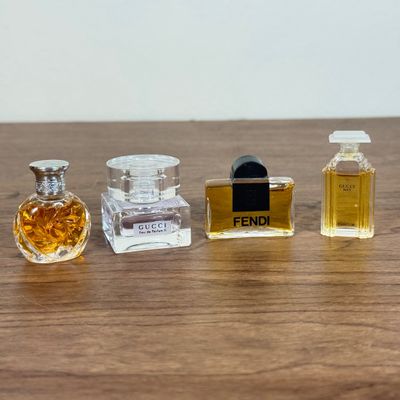 LOT 53F: Vintage Designer Perfume Splash Bottles: Gucci, Fendi & Ralph Lauren