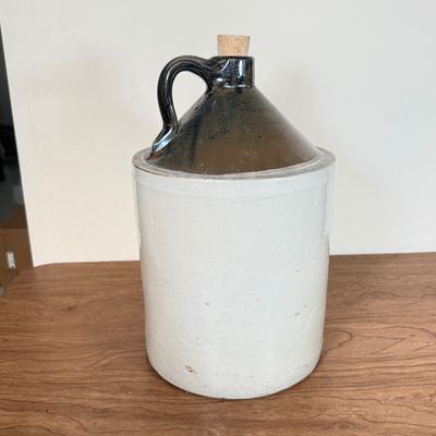LOT 31F: Vintage 2-gallon Two-Tone Stoneware Whiskey/Moonshine Jug
