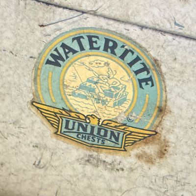 LOT 105G: Vintage Watertite Metal Toolbox w Contents