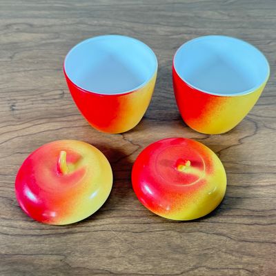 LOT 136F: Vintage Milk Glass Strawberry & Apples