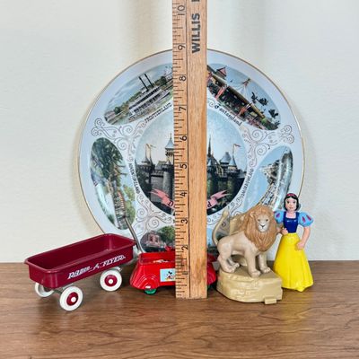 LOT 29F: Vintage 1950s Disneyland Plate, McDonald's Lion King Toy, Mini Radio Flyer & More
