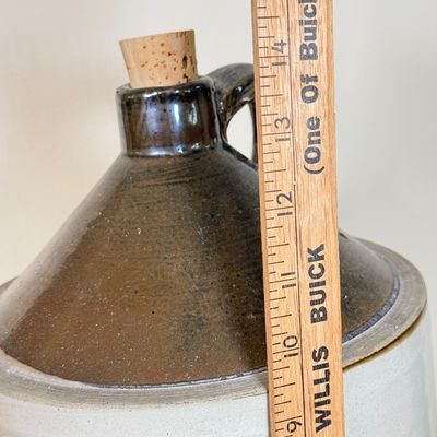LOT 31F: Vintage 2-gallon Two-Tone Stoneware Whiskey/Moonshine Jug