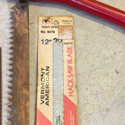 LOT 101G: Vintage Bow Saws, Box Saw & Replacement Blades