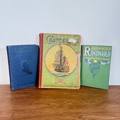 LOT 62F: Antique & Vintage Books: 1928 Chatterbox, First Edition 1907 The Rhine-Gold by Richard Wagner & The Dramatic Life of...